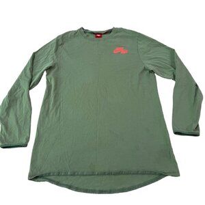 Nike Air T-Shirt Men’s Size Large Olive Green Cotton Spellout Graphic Athletic